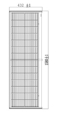 HJT CELLS 65W 70W 75W BIPV ソーラータイル 直角型 温めガラス 黒 ソーラー PV パネル UL リスト / CE 認証
