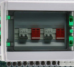 GYPV/2-1 DCコンビナーボックス 2 イン 1 20A/32A 最大出力スイッチ電流 DC回路断片付き