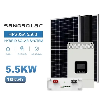 SANGソーラー オフグリッドソーラーシステム 家庭用 3.5KW 5.5KW 48V 220V 230V 5kwh 10kwh 15kwh リチウム電池