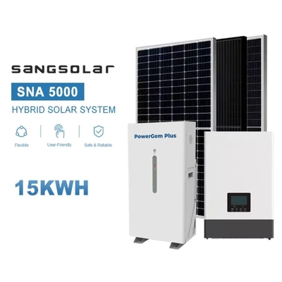 SANG 太陽光インバーター 5kw 10kw 15kw 15kwh リチウム電池グリッド ソーラーパネルシステム
